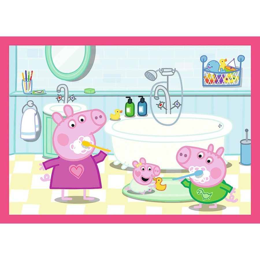 Trefl Puzzle 4w1 - Peppa uwielbia przygody