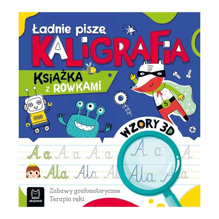 AKSJOMAT Escribo bien. Caligrafía. Libro con ranuras. 