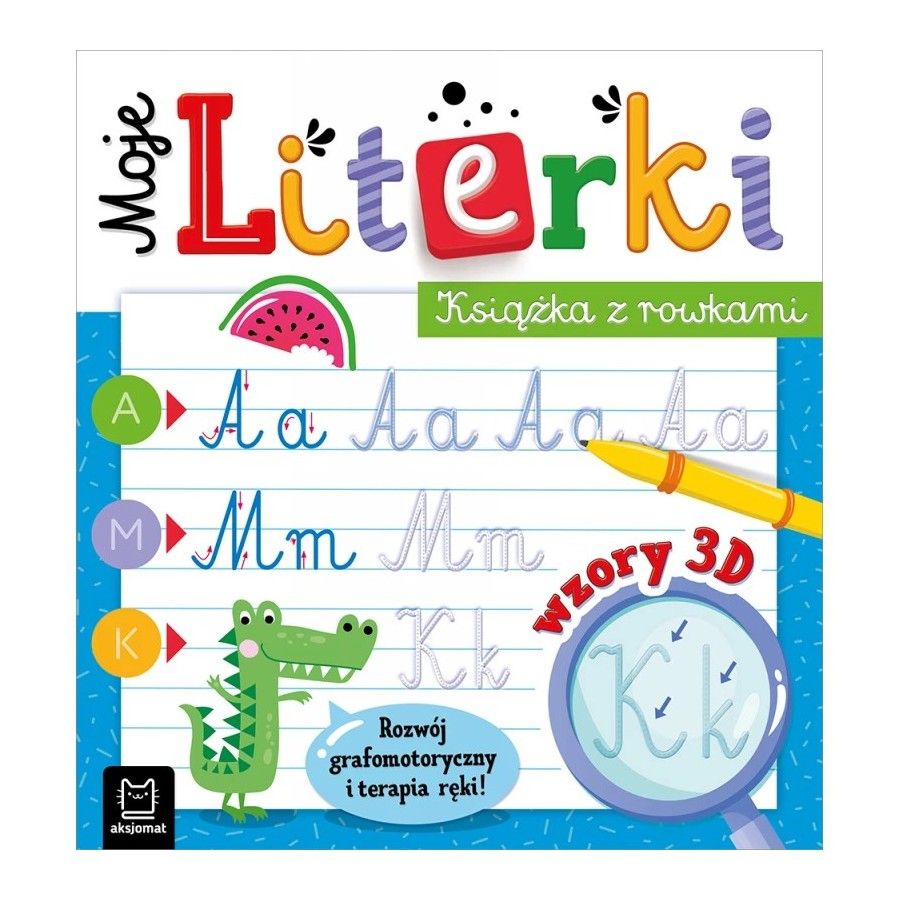 AKSJOMAT My letters. Book with grooves. 3D patterns. 