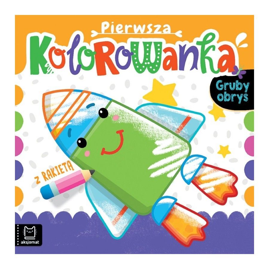 AKSJOMAT First coloring book with a rocket. 
