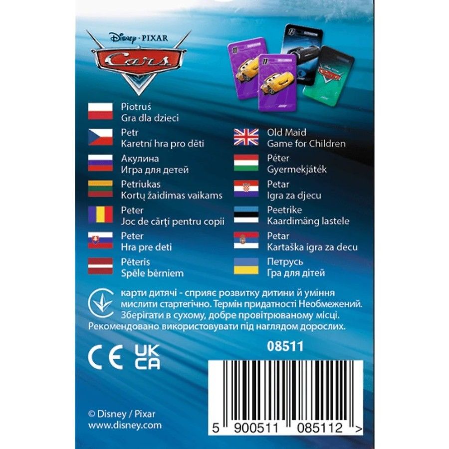 TREFL Karty Piotruś Disney Cars