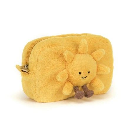 JellyCat Puzdro ceruzky. Kozmetický tašku. Usmievavá slnko 19 cm