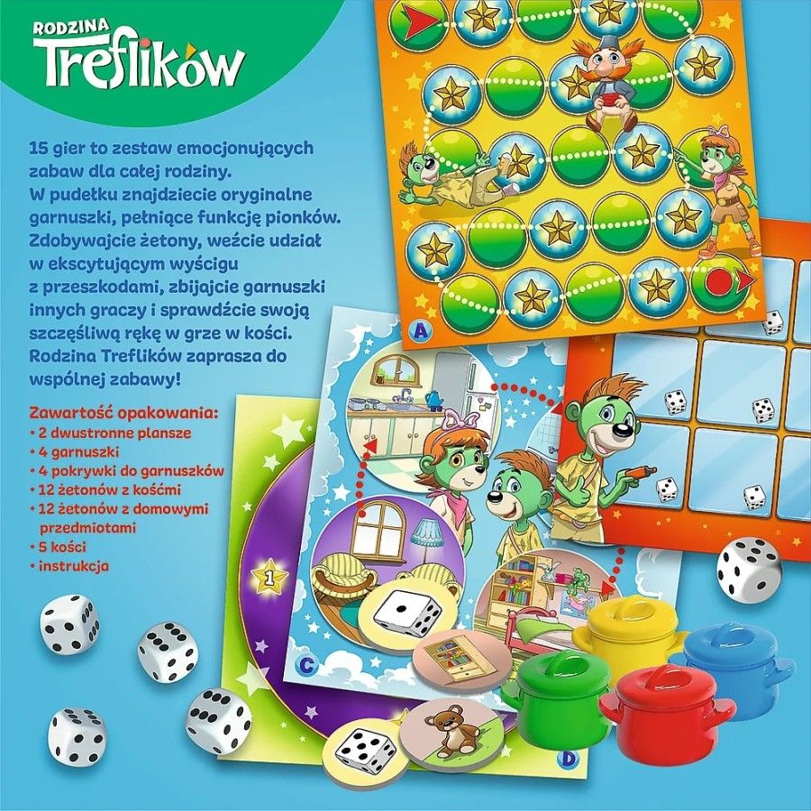 Trefl Gra planszowa 15 gier Rodzina Treflików