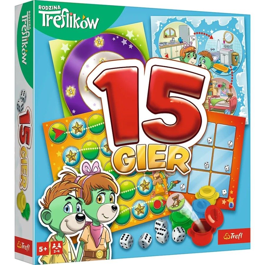 Trefl Gra planszowa 15 gier Rodzina Treflików