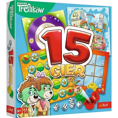 Trefl Brettspiel 15 Spiele Treflików Familie