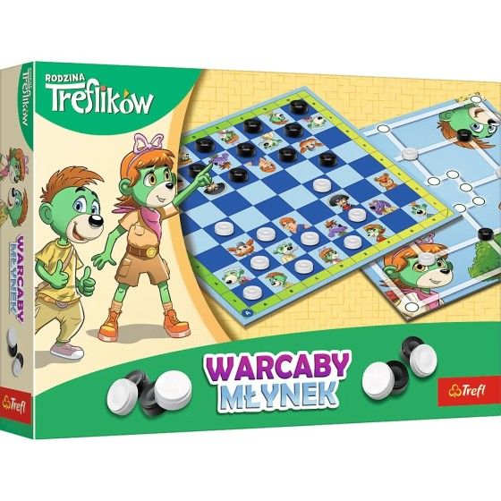 Trefl Bordspel Checkers en Grinder familie Treflików