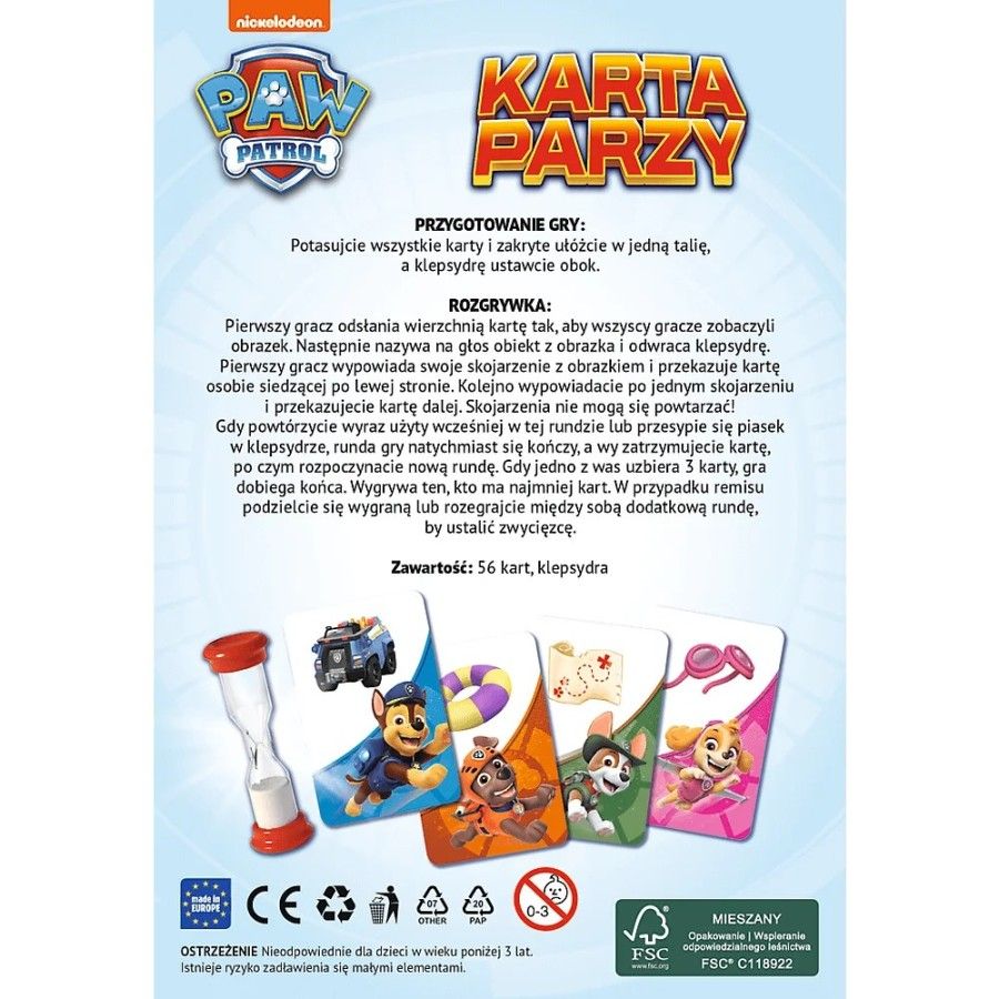 Trefl Gra podróżna Karta Parzy Psi Patrol - 5900511026917