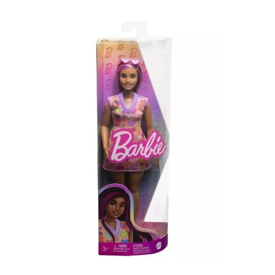 Barbie. HJT04 Fashionistas Lalka w serduszkowej sukience