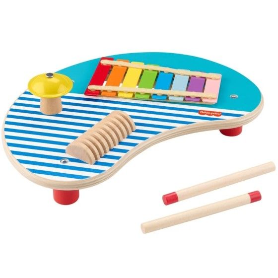 Fisher Price - Drewniany muzyczny stoliczek z instrumentami