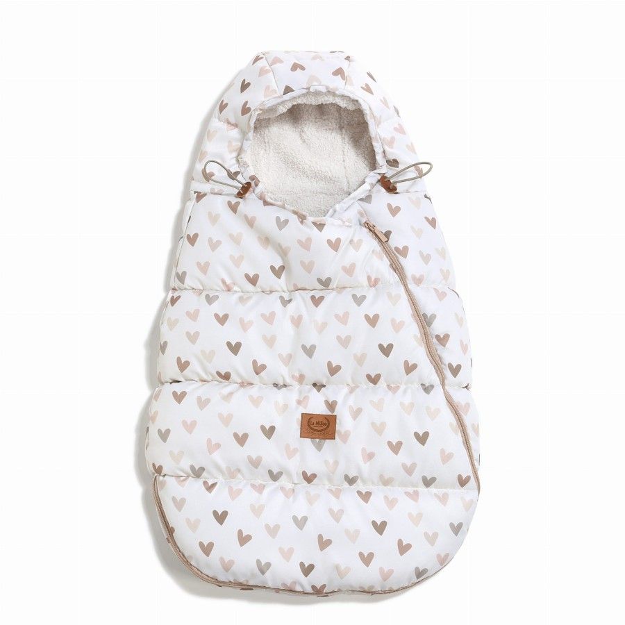 La Millou Śpiworek do wózka Baby Multi HEARTBEAT BEIGE