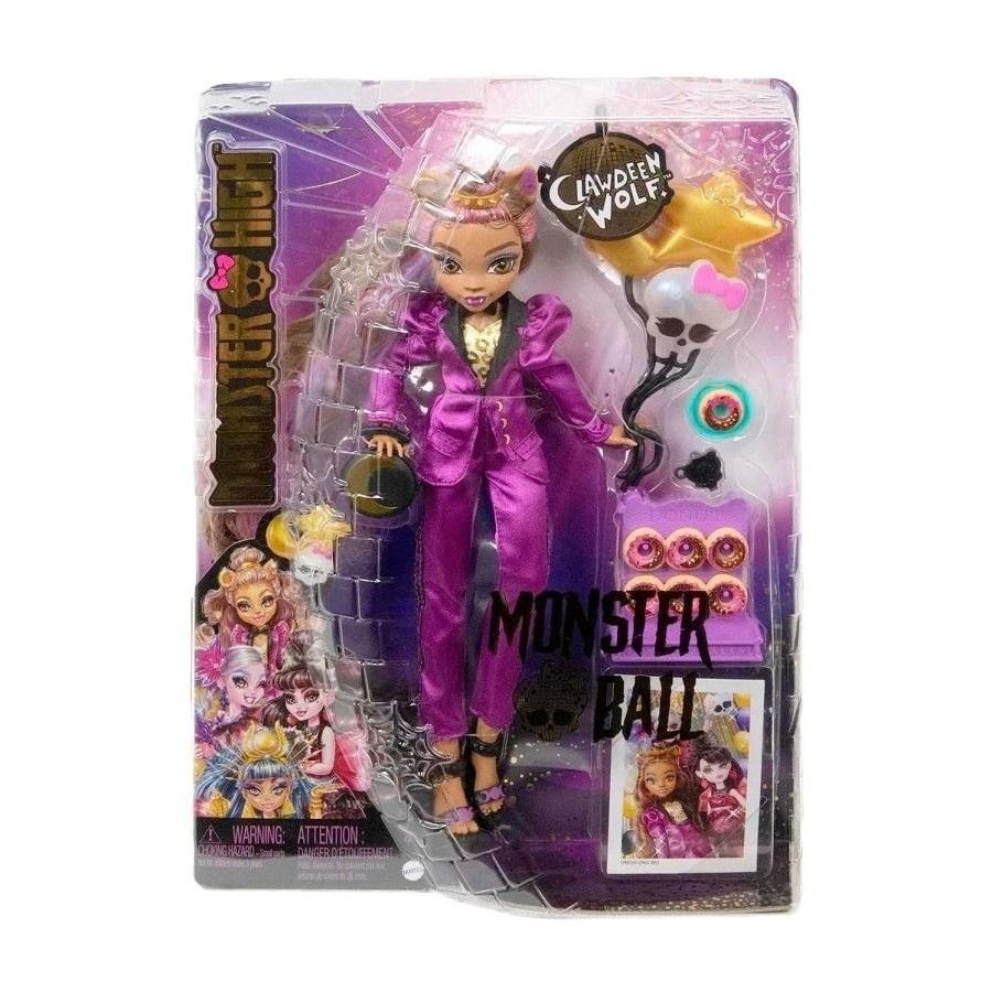 Monster High, Upiorny bal, Clawdeen Wolf, lalka z akcesoriami