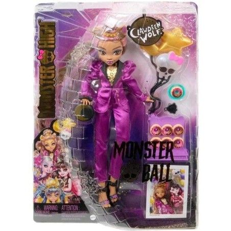 Monstrum vysoko, strašidelný bal, clawdeen vlk, panenka s příslušenstvím