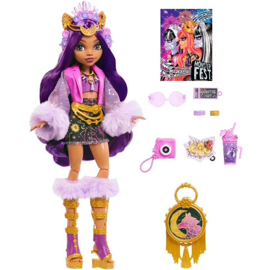 Monster High, Monster Fest, lalka Clawdeen Wolf z akcesoriami