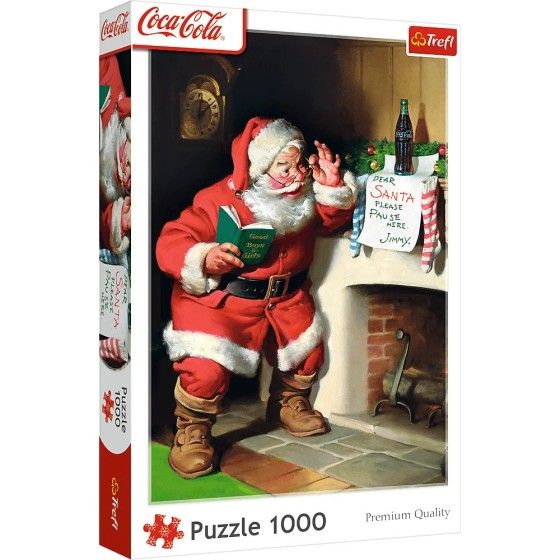 Trefl Coca-Cola 1000 El Puzzle. Weihnachtsnicholas am Kamin