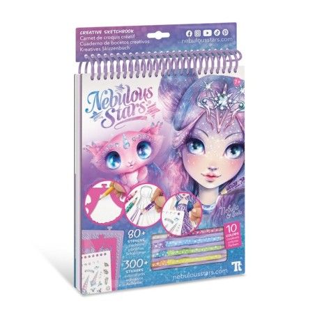 Nebulous Stars Sketchbook with crayons, templates and stickers M Nebulia