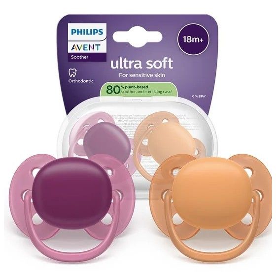 Philips Avent Orthodontic pacifier sedatives Ultra Soft 18 + M, girl