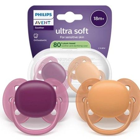 Philips Avent Ortodontyczny Smoczek uspokajający Ultra Soft 18+m, dziewczynka