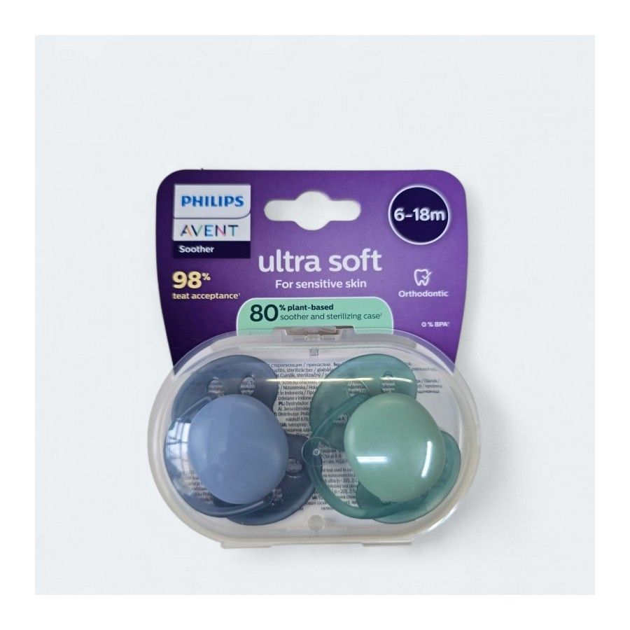 Philips Avent Smoczek Uspokajający 6-18m Ultra Soft BOY