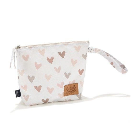 La Millou Kosmetyczka wodoodporna HEARTBEAT BEIGE S