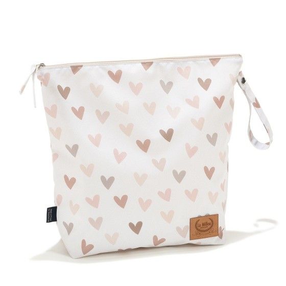 La Millou Kosmetyczka wodoodporna HEARTBEAT BEIGE XL