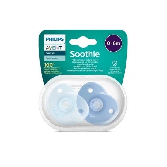 Philips Avent Smoczek uspokajający Soothie niebieski 0-6m