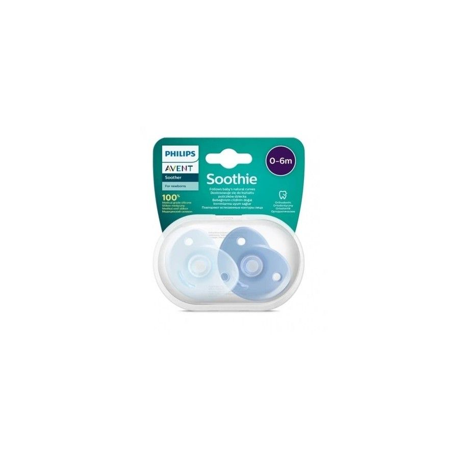Philips Avent Smoczek uspokajający Soothie niebieski 0-6m