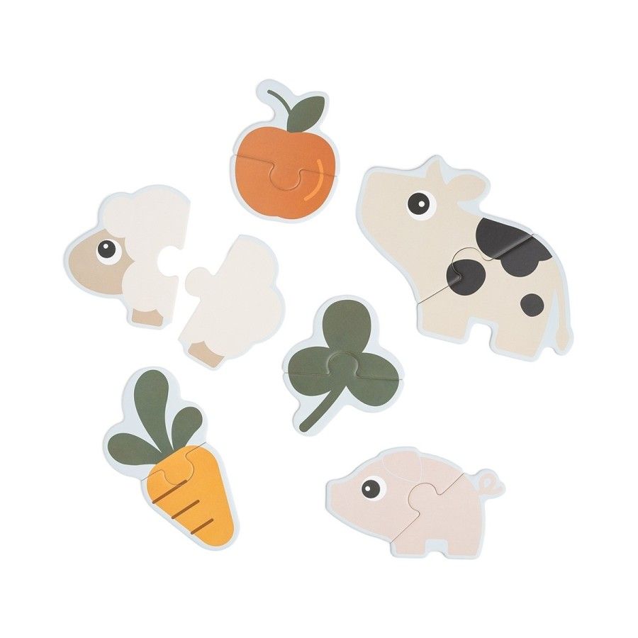 Done by Deer Pierwsze Puzzle Dwuelementowe Farma Tiny Farm