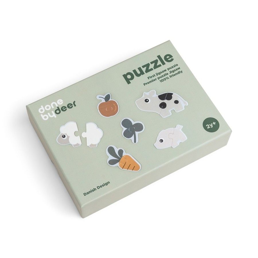Done by Deer Pierwsze Puzzle Dwuelementowe Farma Tiny Farm -