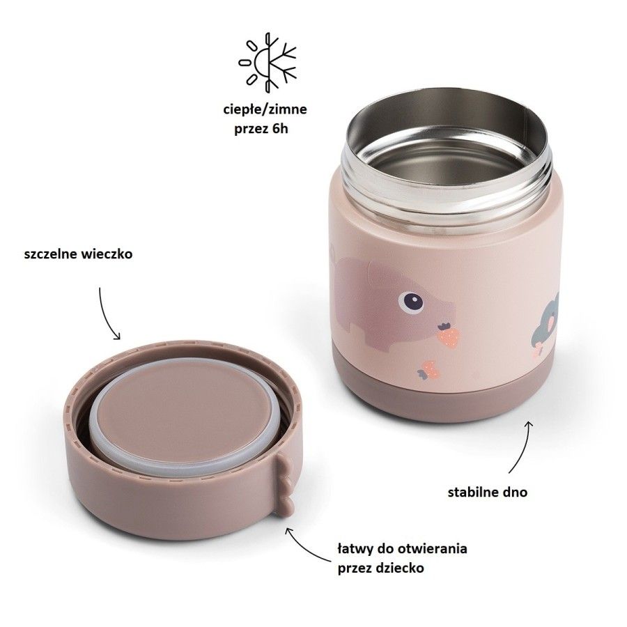 Done by Deer Termos Obiadowy dla Dziecka 300ml Tiny Farm Powder