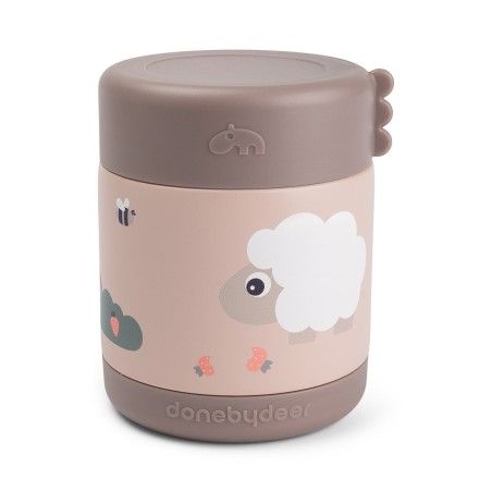Done by Deer Termos Obiadowy dla Dziecka 300ml Tiny Farm Powder