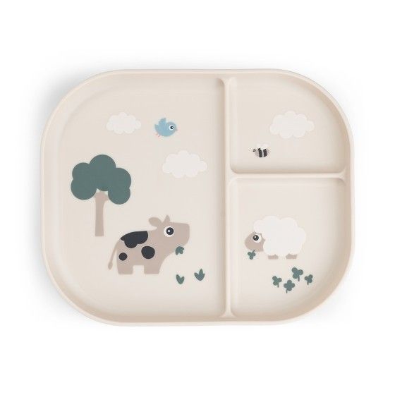 Done by Deer Talerzyk Dzielony Foodie Tiny Farm Sand
