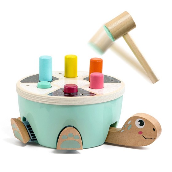 Topbright Gra motoryczna Żółw Drewniana wbijanka - 18 mies.+