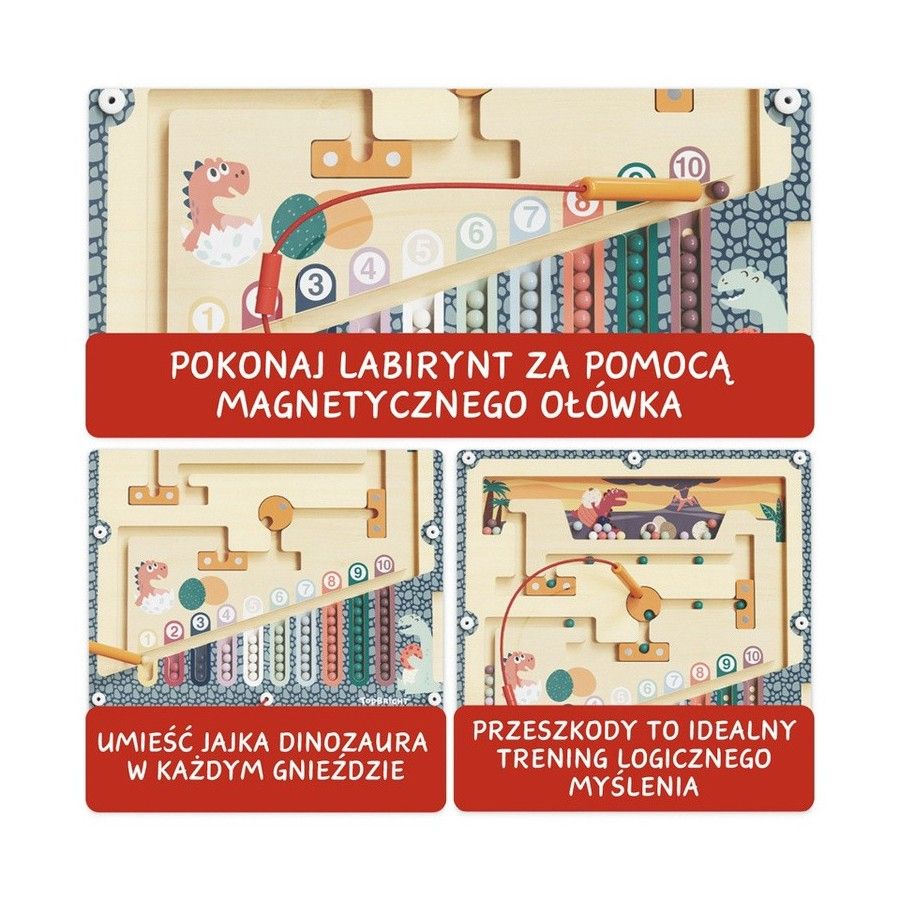 Topbright Labirynt magnetyczny Jaja dinozaura - 36 mies.+