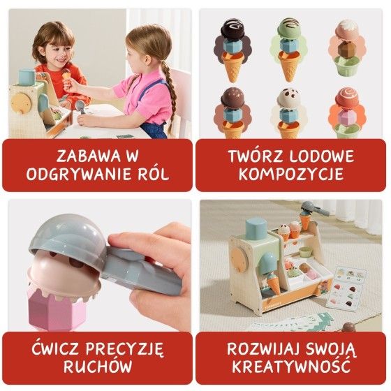 Topbright Zabawka edukacyjna duża lodziarnia 36m+