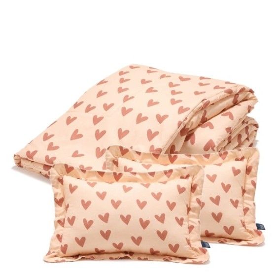 La Millou Un conjunto de ropa de cama de algodón - xxl - rosa del latido del corazón