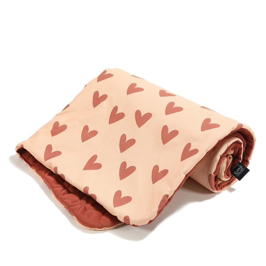 La Millou Ciepły Koc Velvet HEARTBEAT PINK L