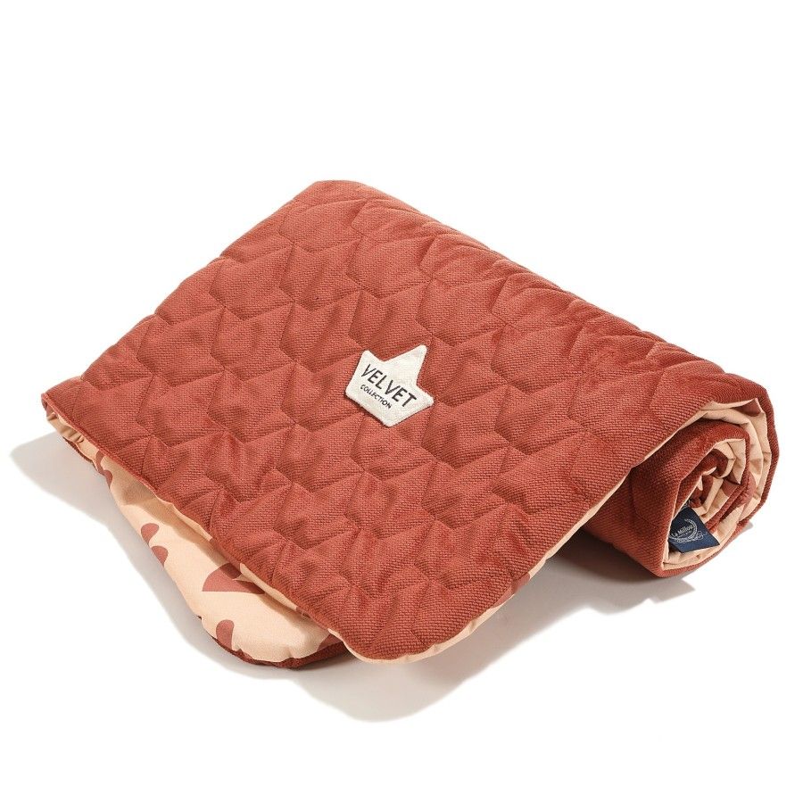 La Millou Ciepły Koc Velvet HEARTBEAT PINK L