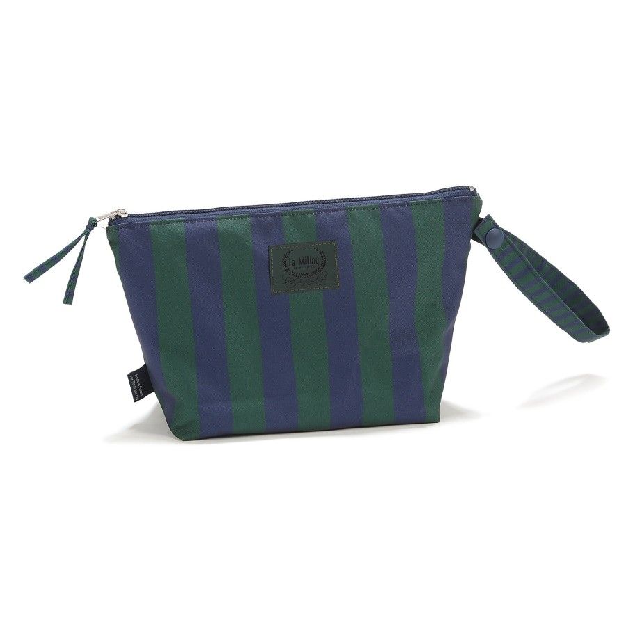 La Millou Kosmetyczka wodoodporna STRIPES GREEN M -