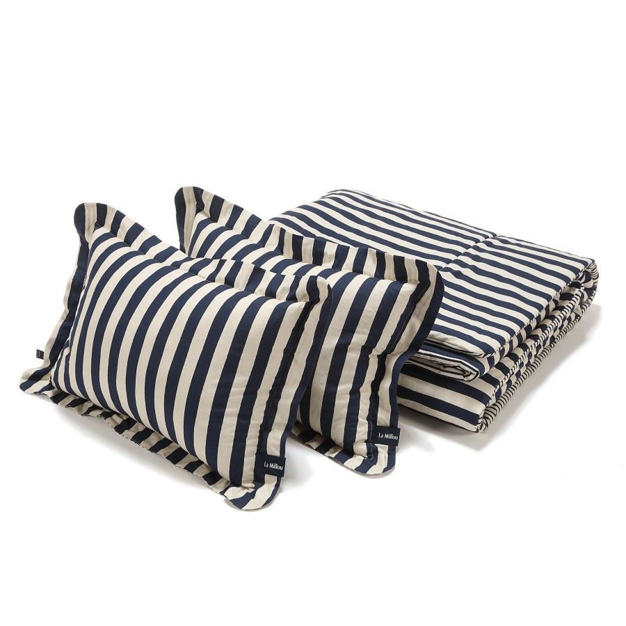 La Millou Komplet Pościeli Bawełnianej STRIPES NAVY XXL