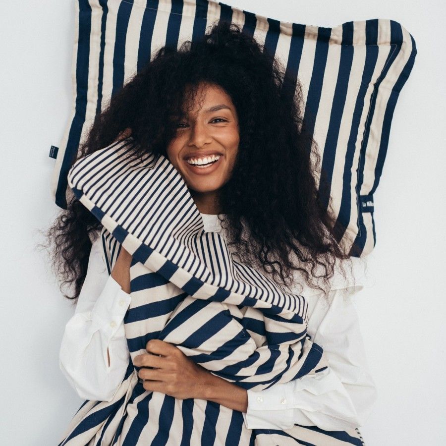 La Millou Komplet Pościeli Bawełnianej STRIPES NAVY XXL