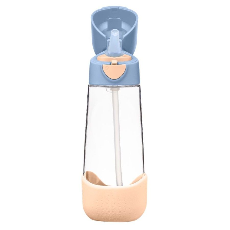 B.box Butelka na wodę tritanowa ze słomką 600ml Feeling Peachy