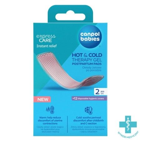 Canpol babies Okłady żelowe po porodzie do terapii ciepłem lub zimnem 2 szt. (PRODUKT MEDYCZNY)