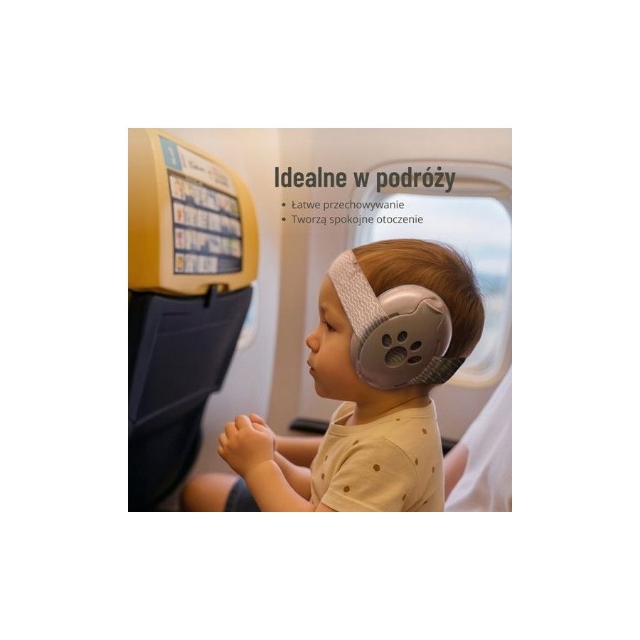 Zazu Fun Słuchawki Wygłuszające 2w1 dla Dzieci i Niemowląt Pink