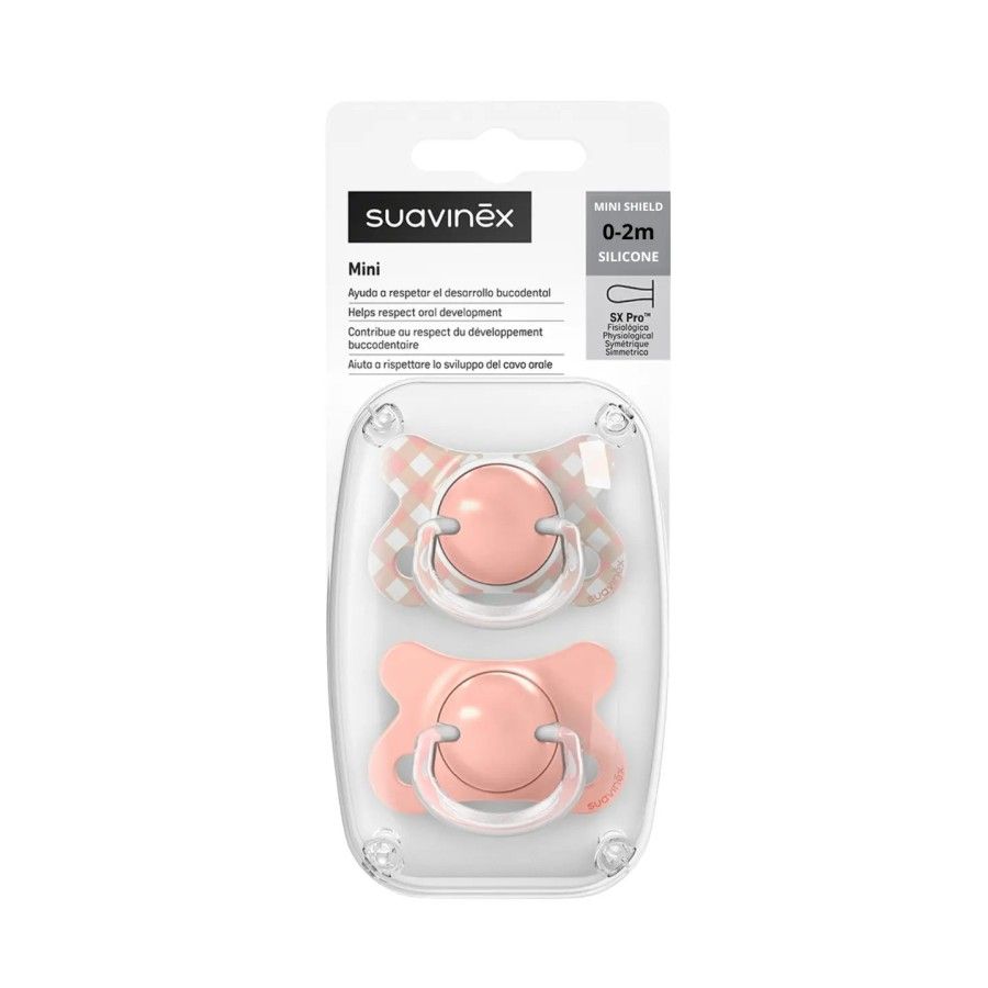 Suavinex Smoczek fizjologiczny SX Pro MINI 0-2 m 2szt różowy
