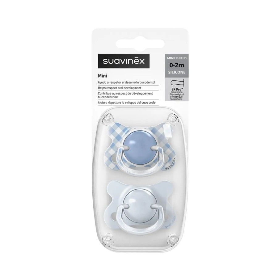 Suavinex Smoczek fizjologiczny SX Pro MINI 0-2 m 2szt niebieski