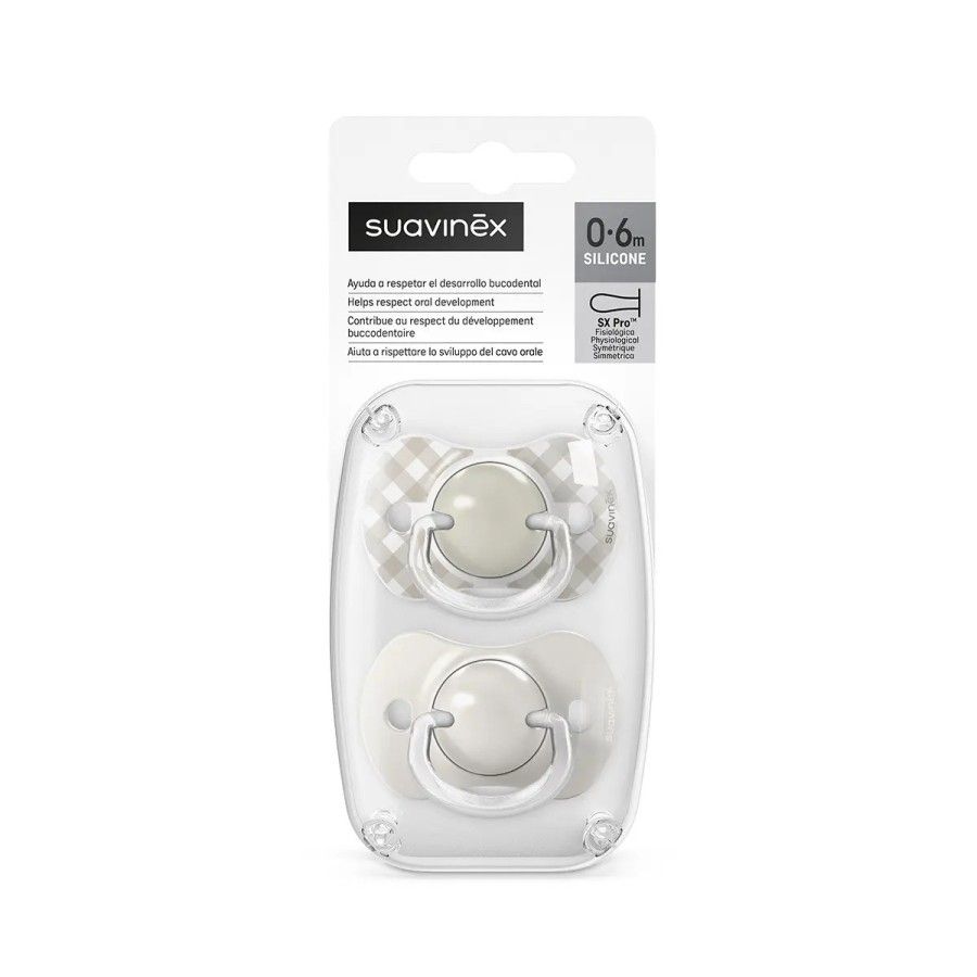 Suavinex Smoczek fizjologiczny SX Pro 0-6 m 2szt beżowy Wild &