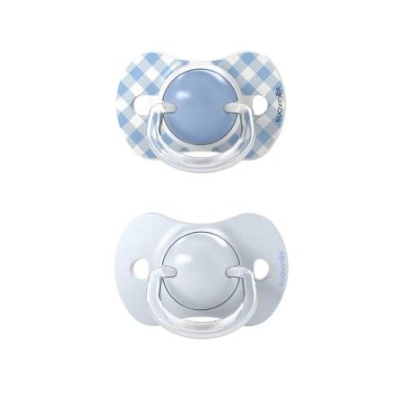 Suvinex生理安抚奶嘴SX PRO 0-6m 2PCS Blue Wild＆Free