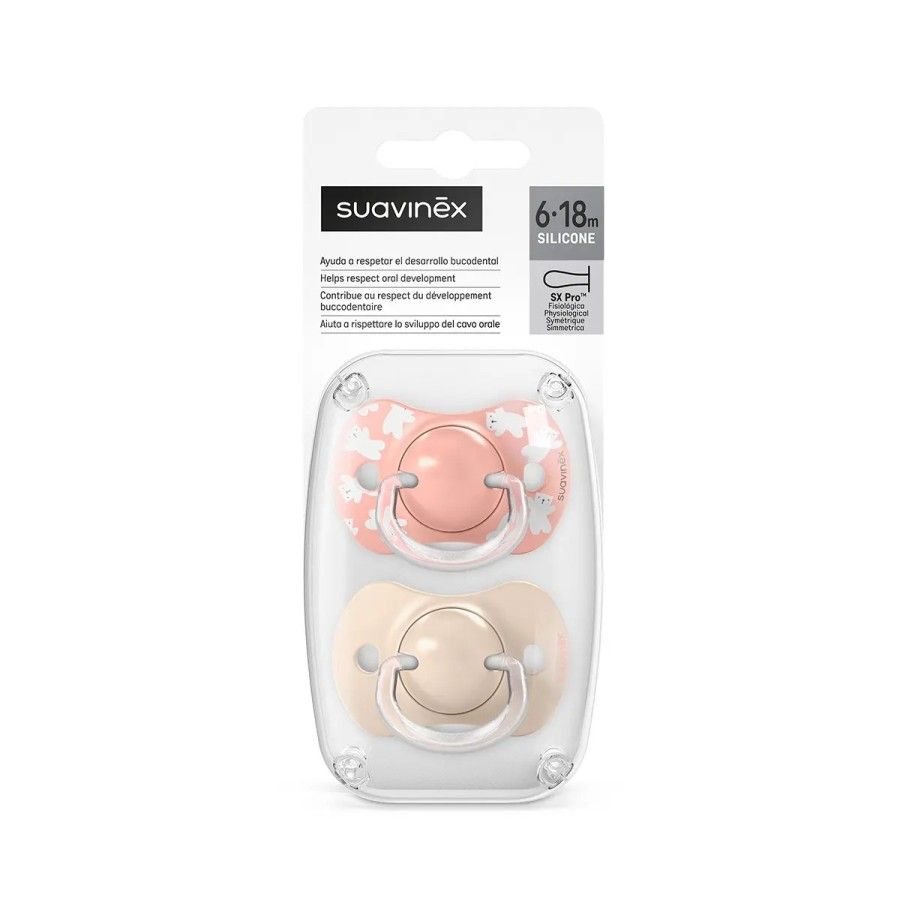 Suavinex Smoczek fizjologiczny SX Pro 6-18 m 2szt różowy Wild &