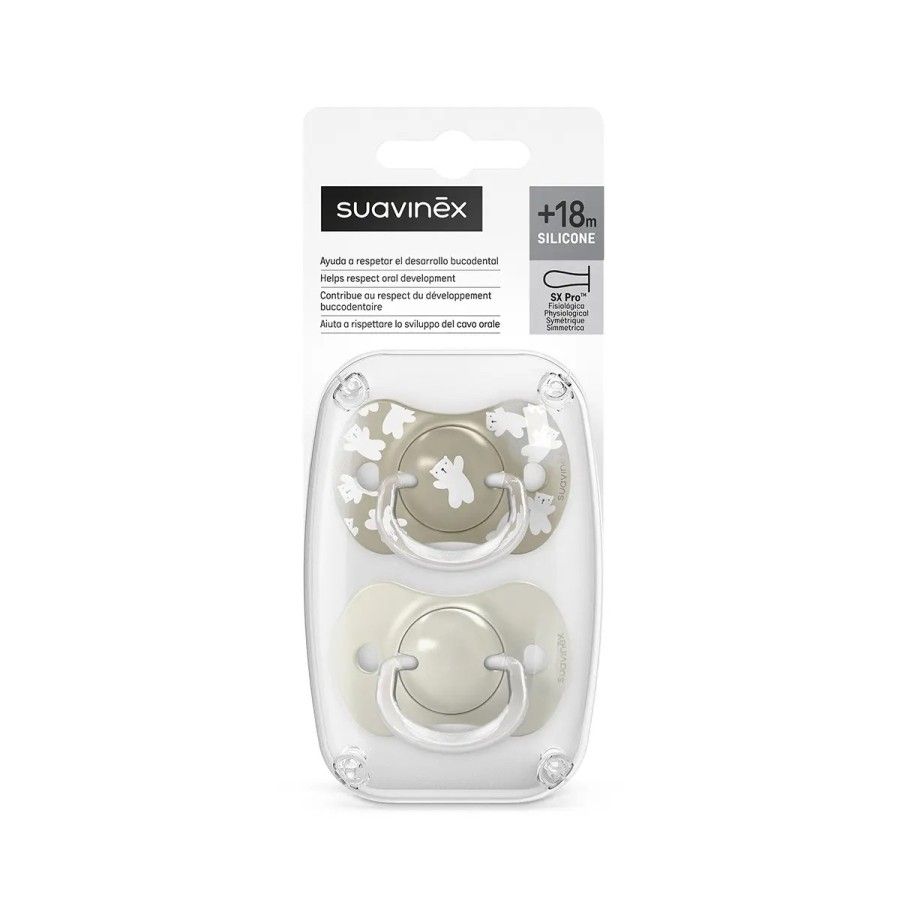 Suavinex Smoczek fizjologiczny SX Pro +18 m 2szt beżowy Wild &