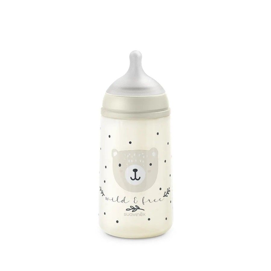 Suavinex Butelka SX Pro 270 ml, przepływ średni M beżowa Wild &